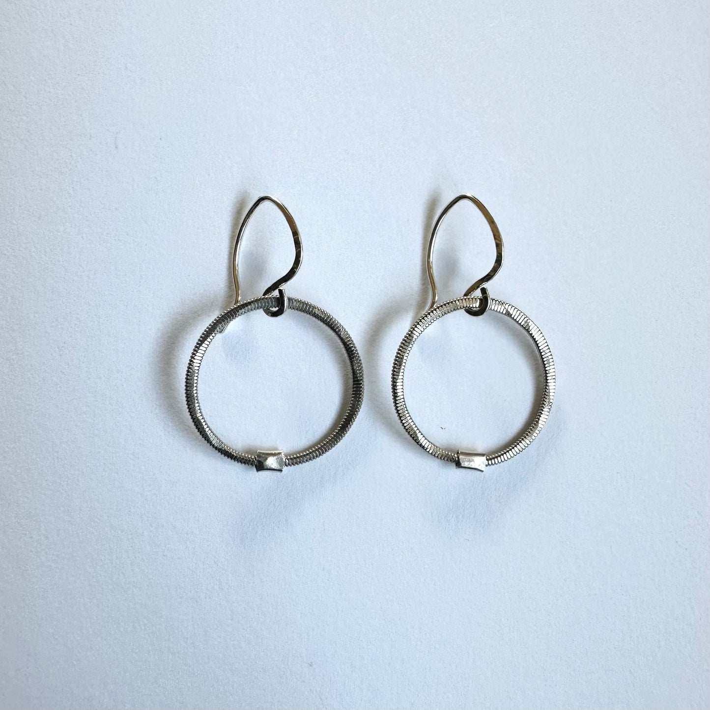 Guitar String Circle Earrings