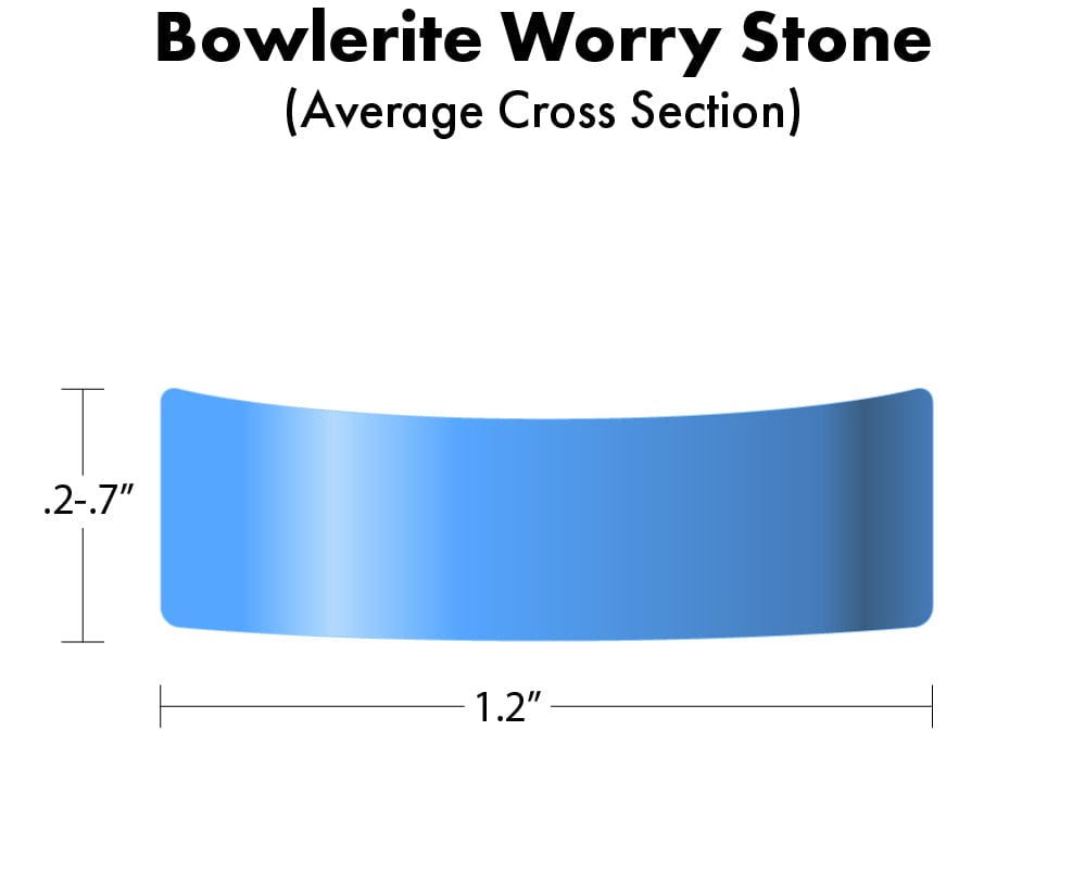 Bowlerite Worry Stone - Wanda (fuchsia/white swirl)
