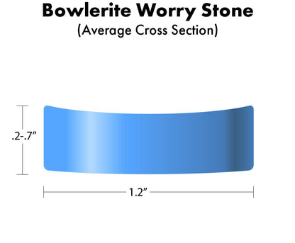 Bowlerite Worry Stone - Wanda (fuchsia/white swirl)