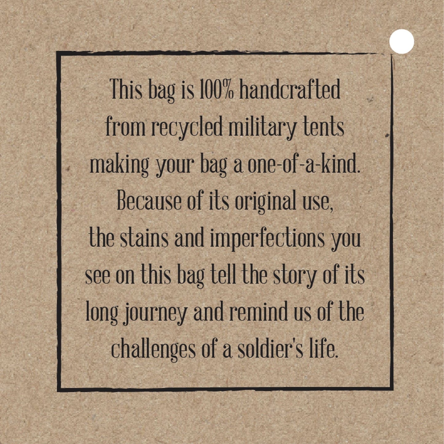 Military Tent Small Crossbody Bag - Be Kind