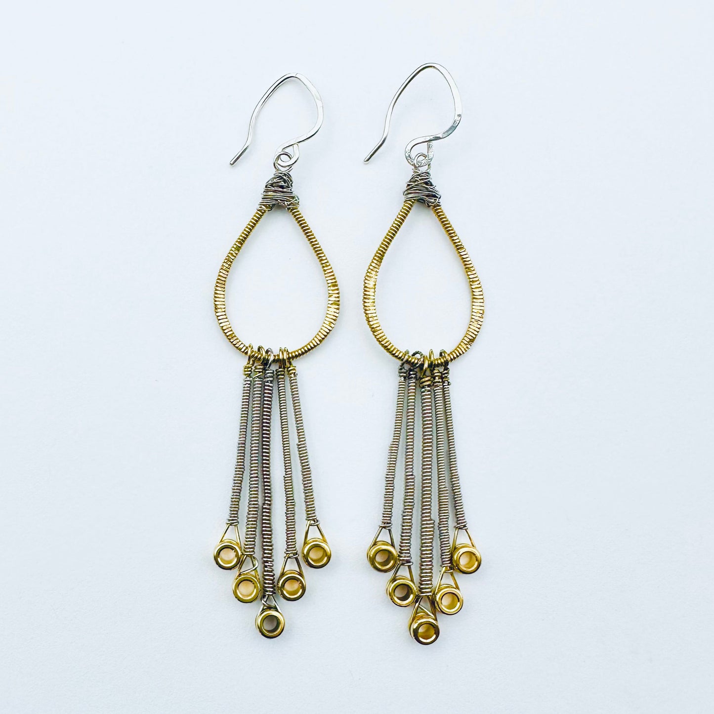 Guitar String Drop with String Ends Earrings