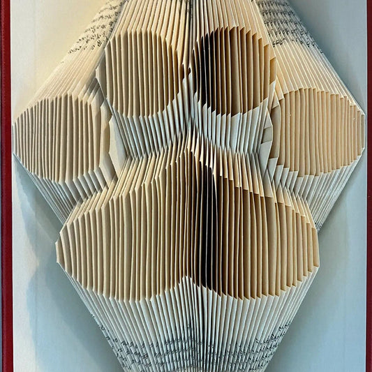 Folded Book Art - Heart Paw