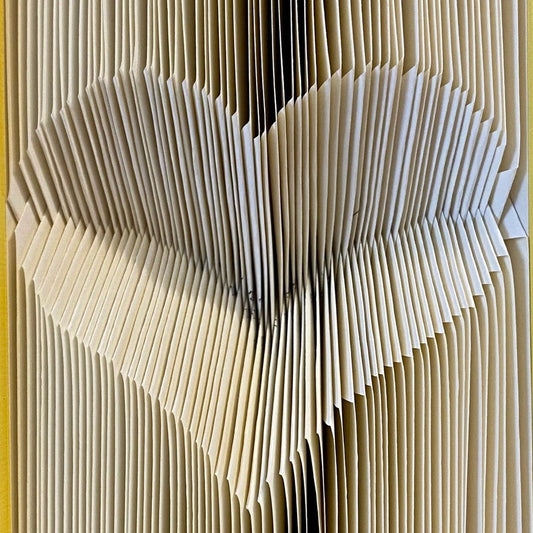 Folded Book Art - Inverted Heart