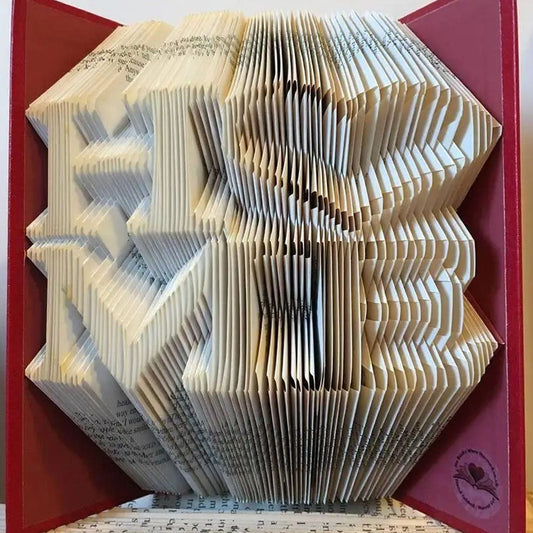 Folded Book Art - Home Square with Open Heart