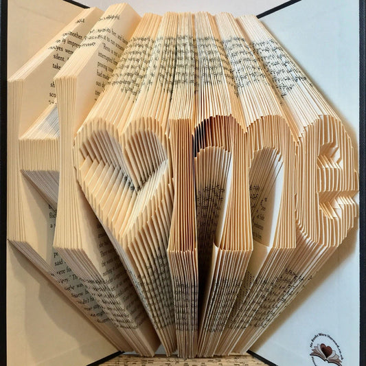 Folded Book Art - Home with Open Heart