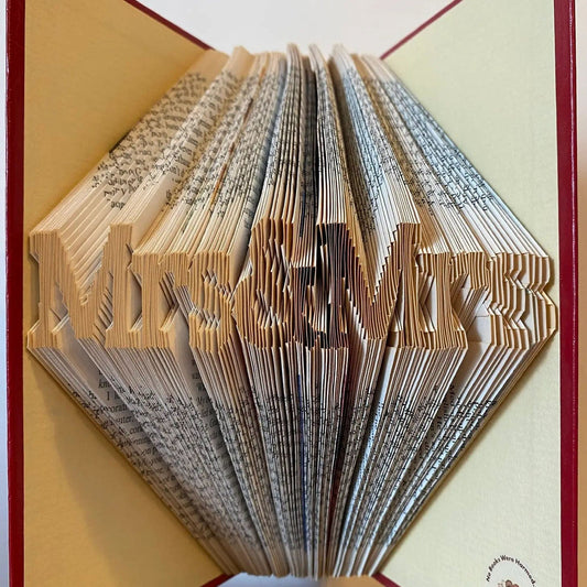 Folded Book Art - Mrs & Mrs