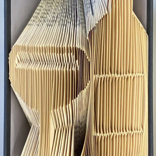 Folded Book Art - Bottle and Glass