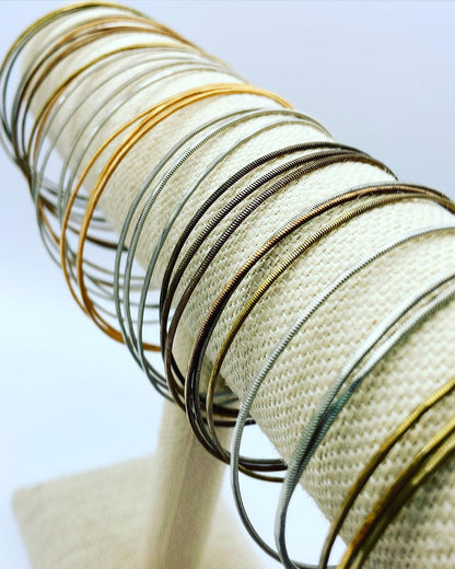 Guitar String Hammered Bangles