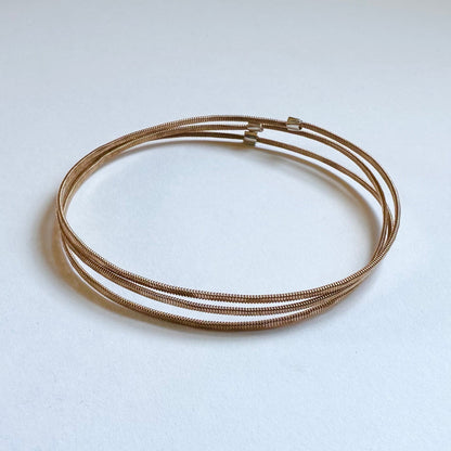 Guitar String Hammered Bangles