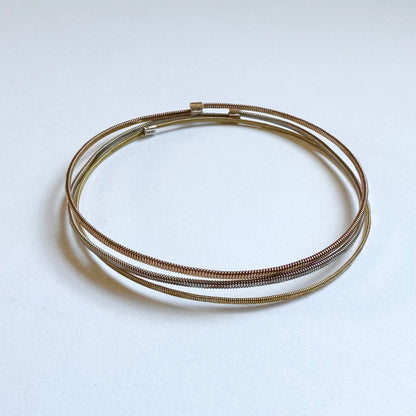 Guitar String Hammered Bangles