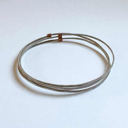 Guitar String Hammered Bangles