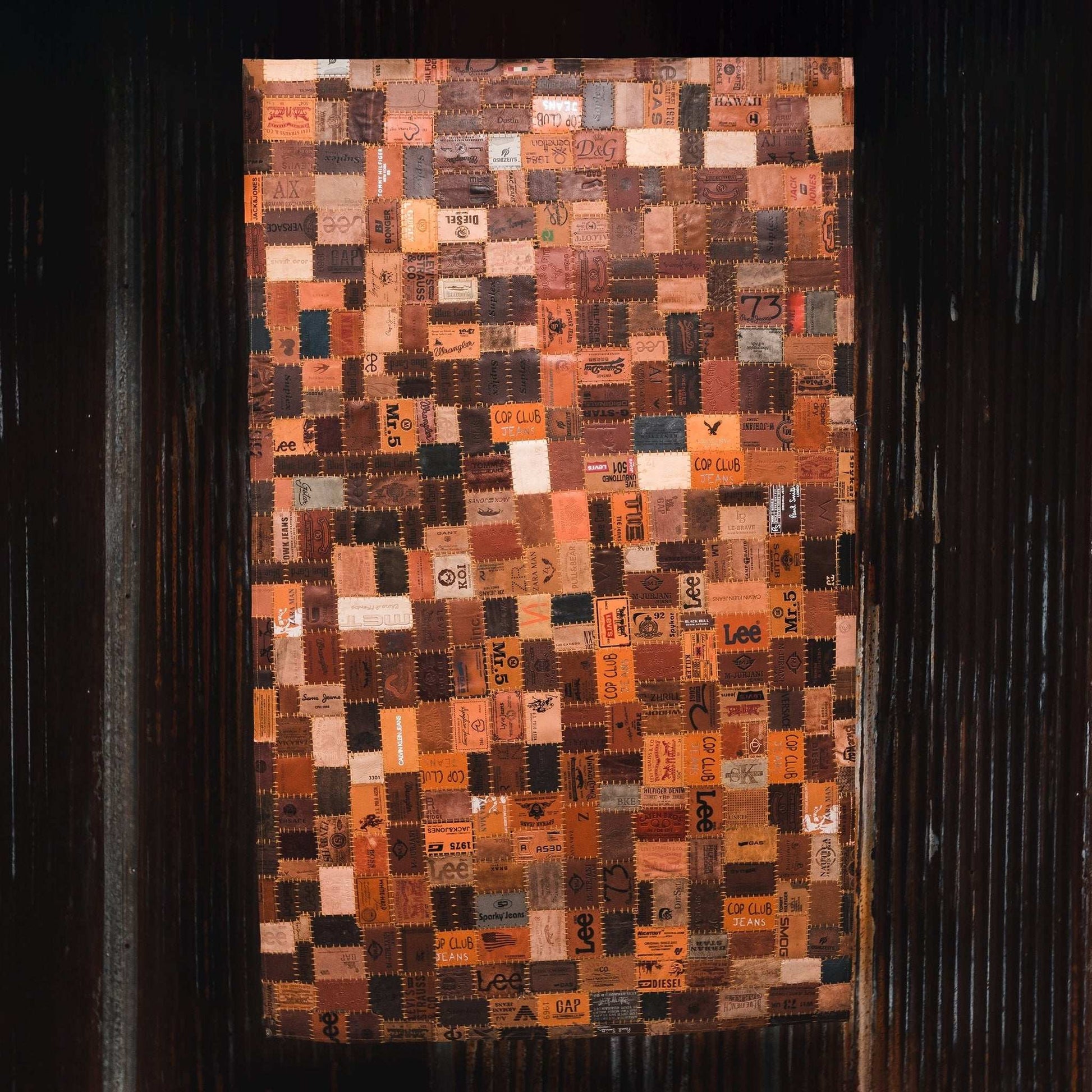 Leather Jean Patch Floor Rugs