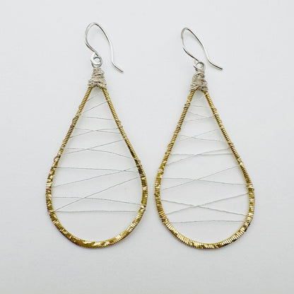 Guitar String Teardrops with Web Earrings