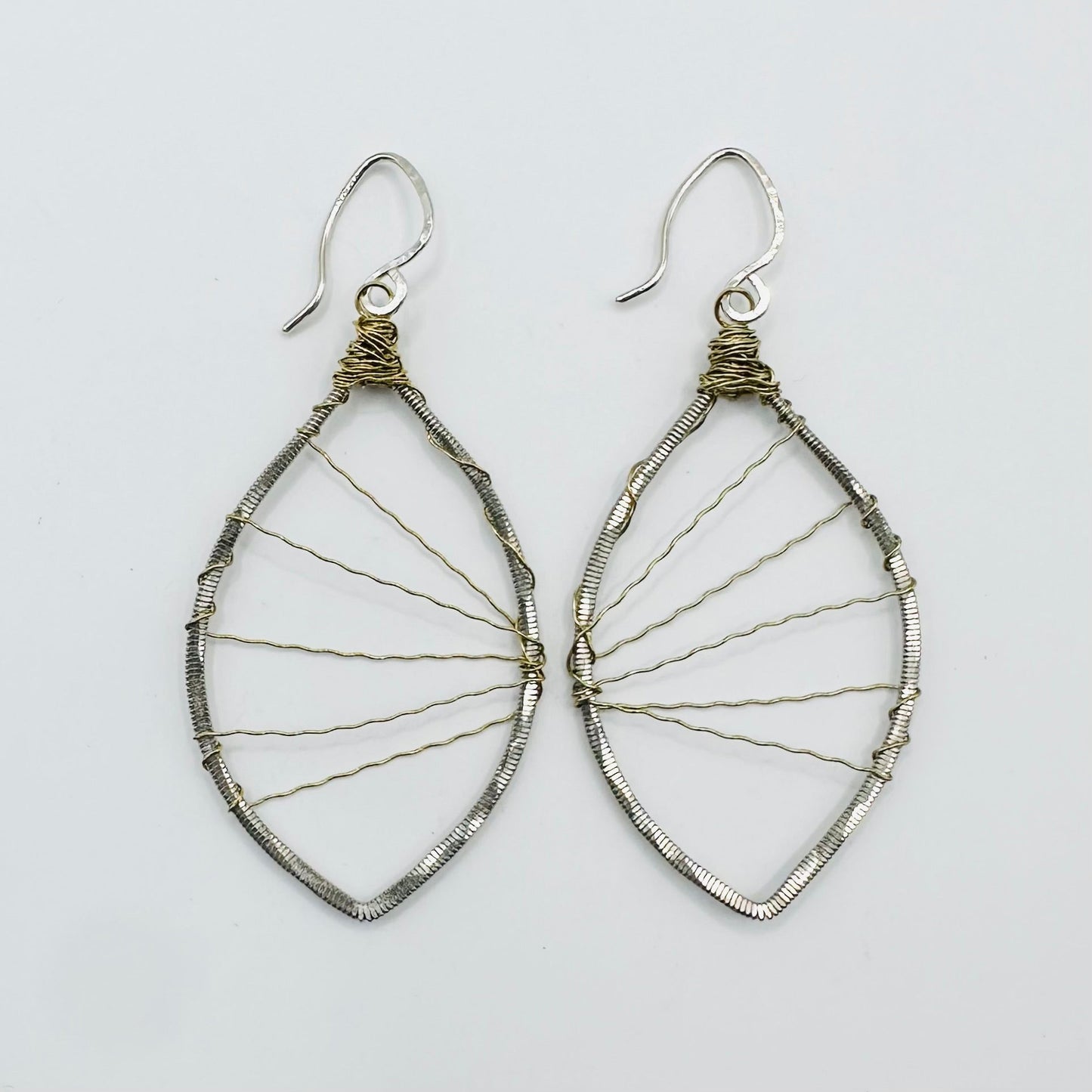 Guitar String Leaf Earrings