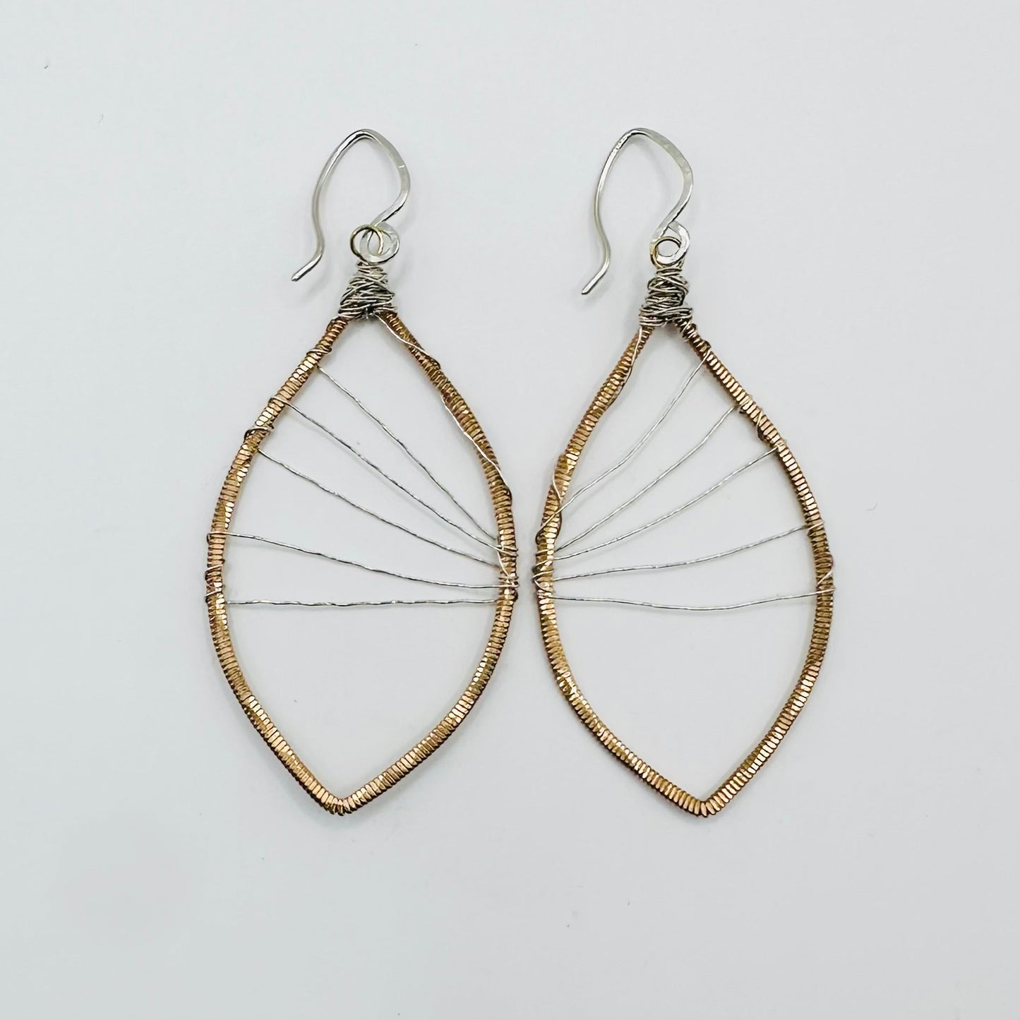 Guitar String Leaf Earrings