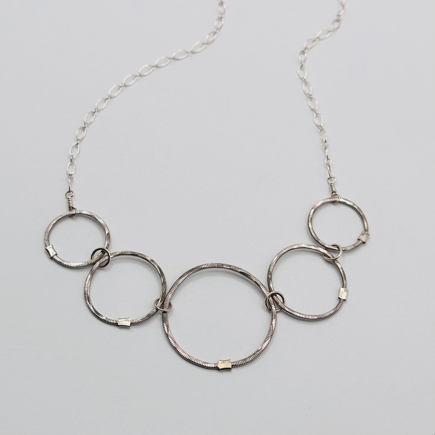 Guitar String Big Circles Necklace