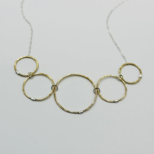 Guitar String Big Circles Necklace