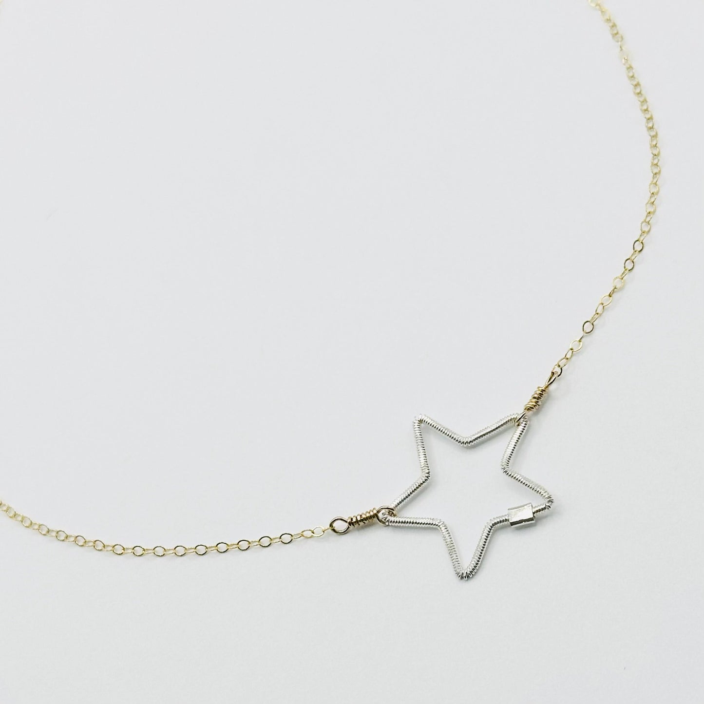 Guitar String Star Necklace