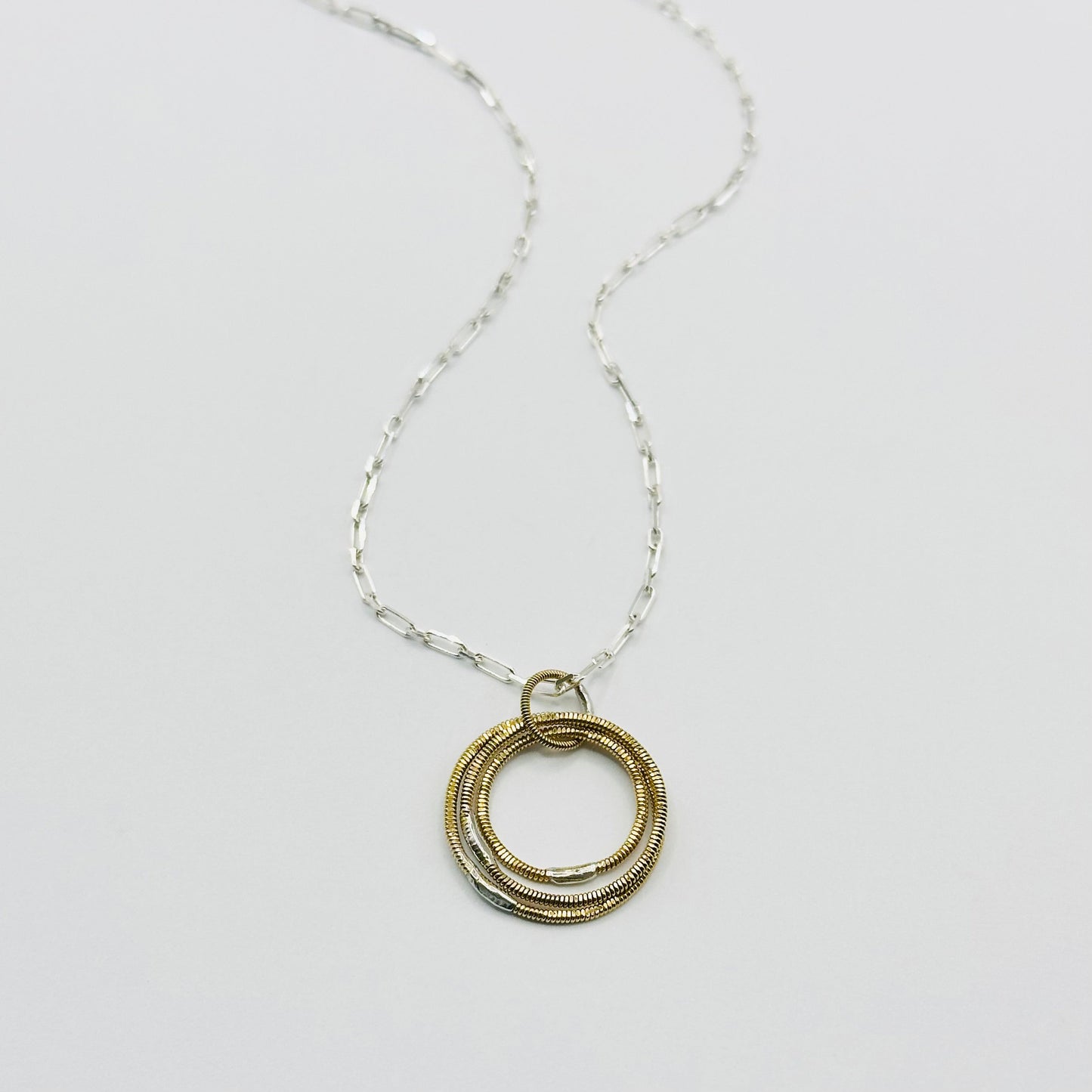 Guitar String Triple Circle Necklace