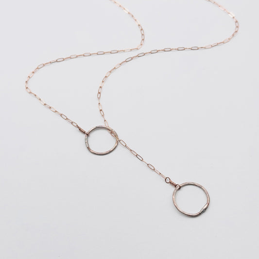 Guitar String Lariat Necklace - Circle