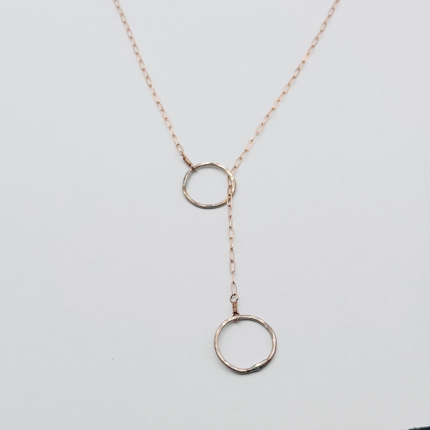 Guitar String Lariat Necklace - Circle