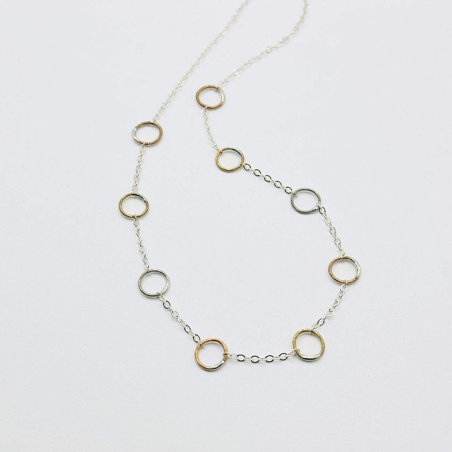 Guitar String Mini Circles Necklace