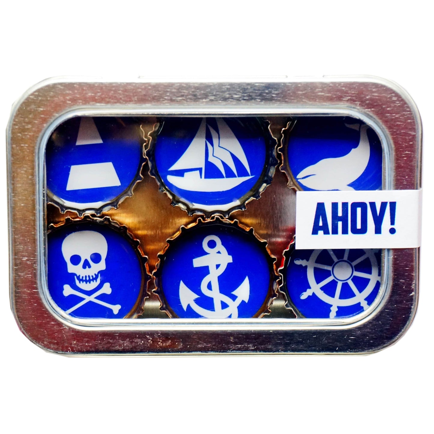 Bottle Cap Magnets - Ahoy