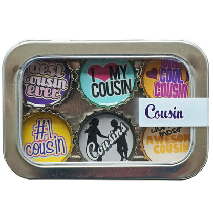 Bottle Cap Magnets - Cousin