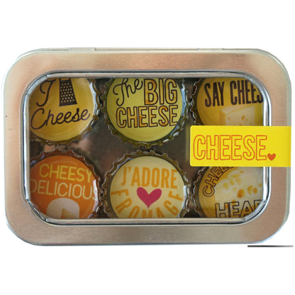 Bottle Cap Magnets - Cheese