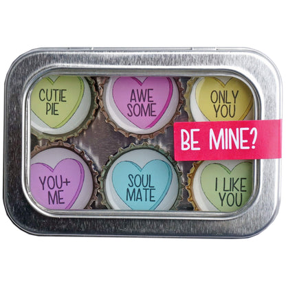 Bottle Cap Magnets - Be Mine?