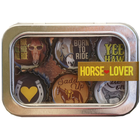 Bottle Cap Magnets - Horse Lover