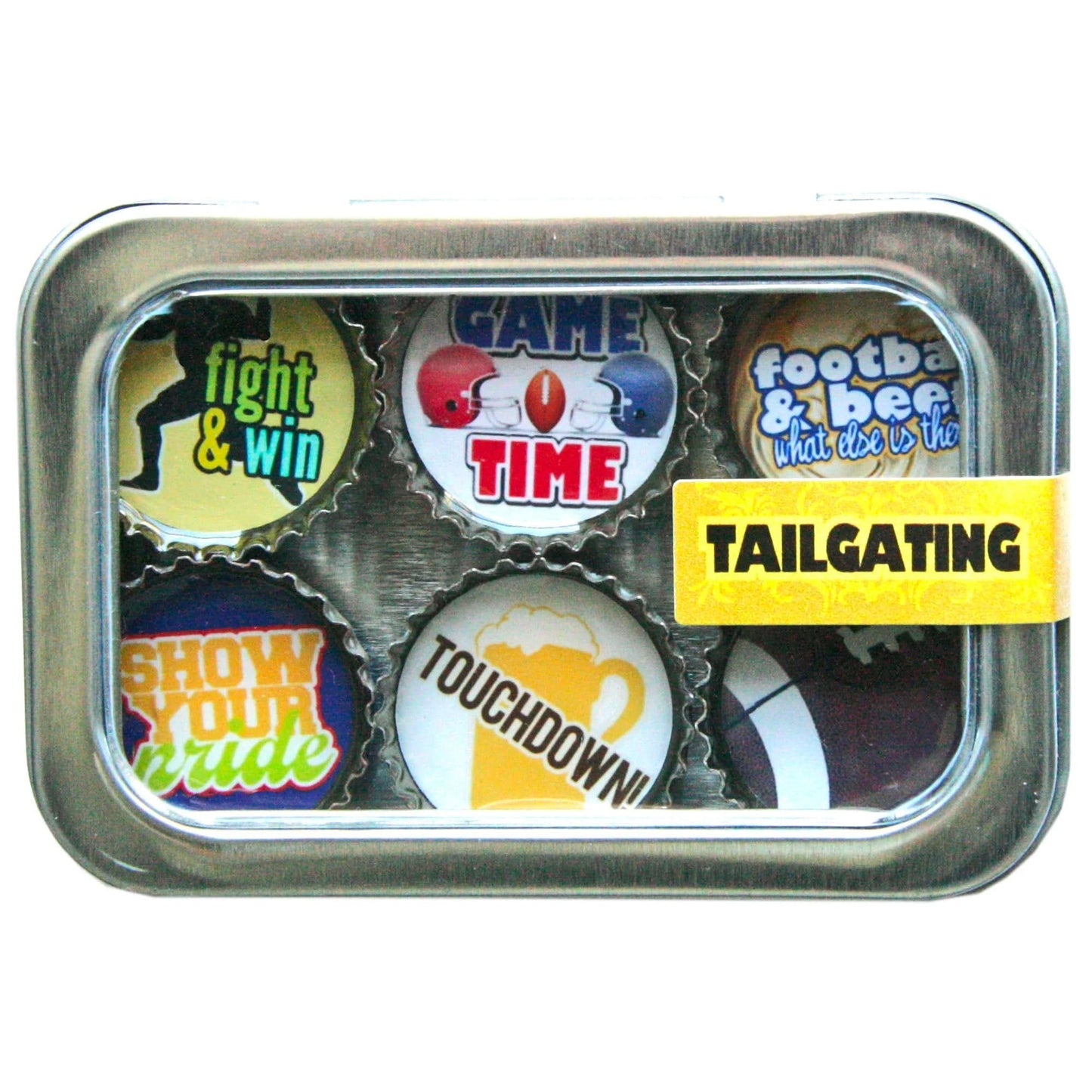 Bottle Cap Magnets - Tailgating