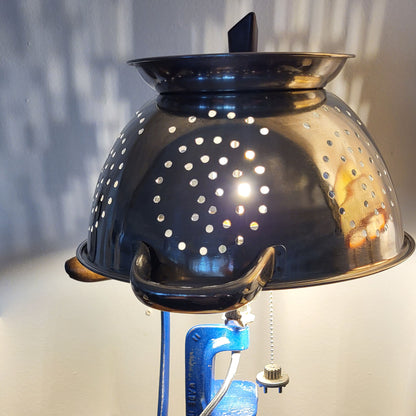 Meat Grinder Lamp w/ Colander Shade