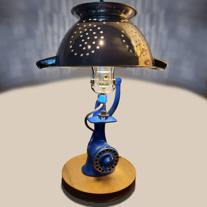 Meat Grinder Lamp w/ Colander Shade