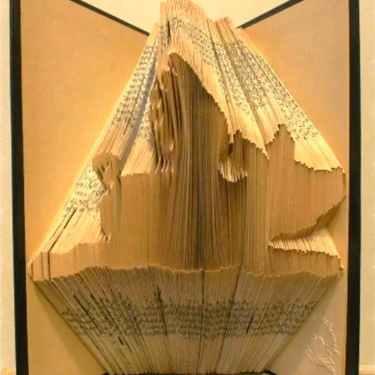 Folded Book Art - Flying Pig