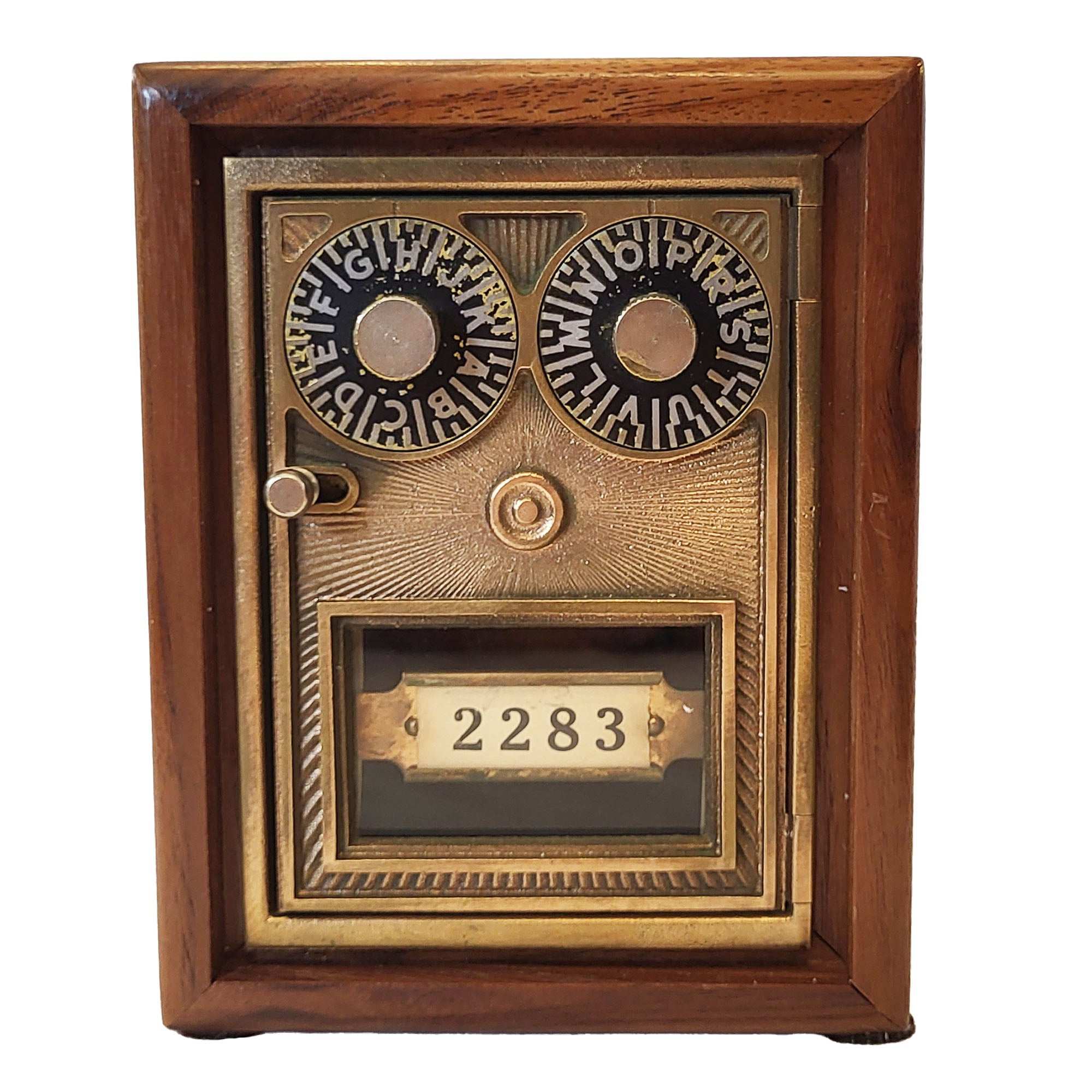 Post Office Box Bank - Small Bronze Button (2283)
