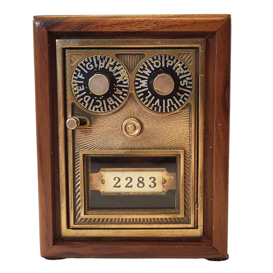 Post Office Box Bank - Small Bronze Button (2283)