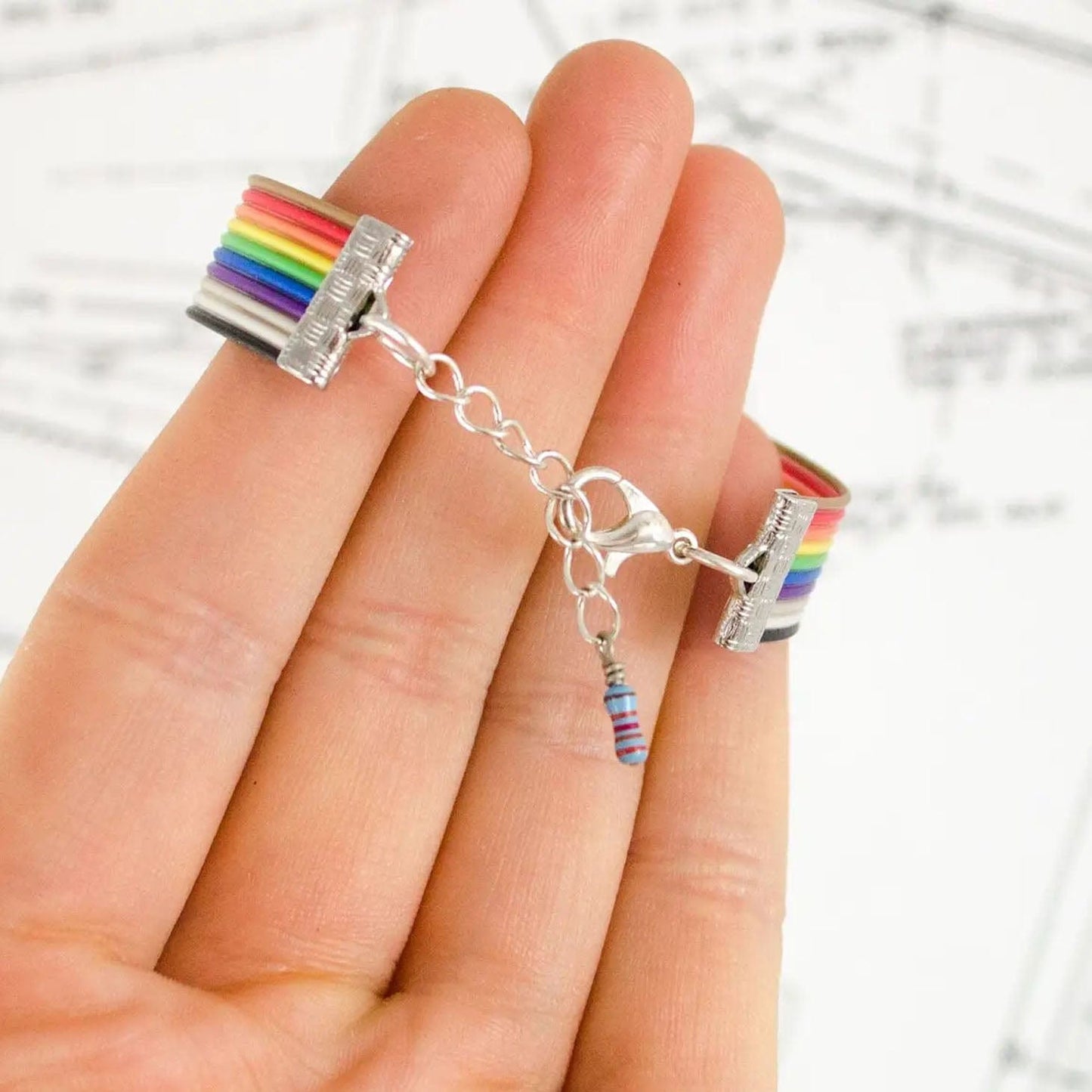 Ribbon Cable Rainbow Bracelet