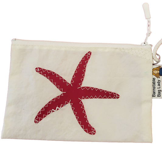 Sailcloth Wristlet - Red Sea Star