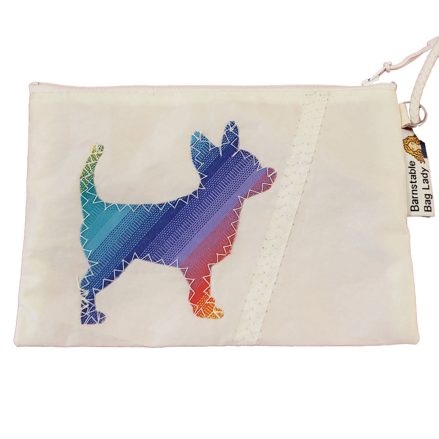 Sailcloth Wristlet - Rainbow Chihuahua