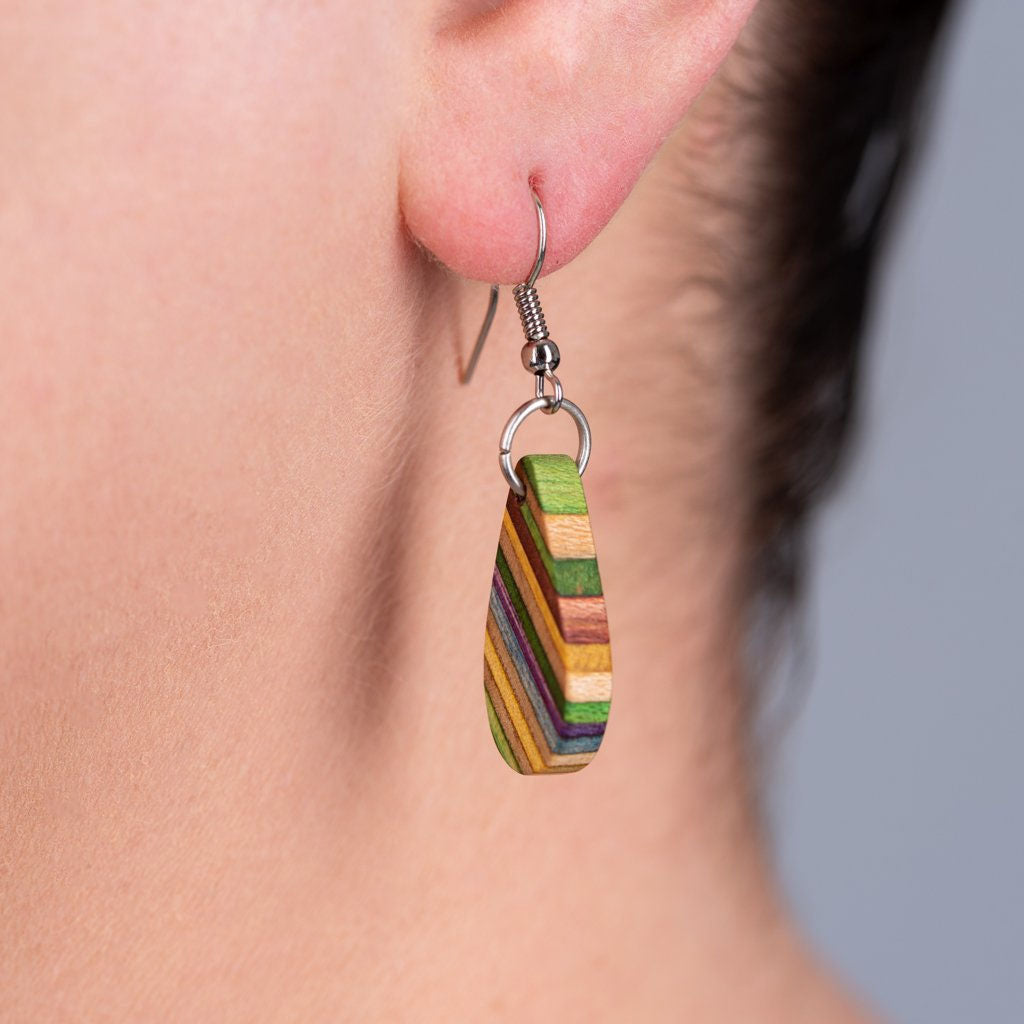 Skateboard Dangle Earrings - Teardrop