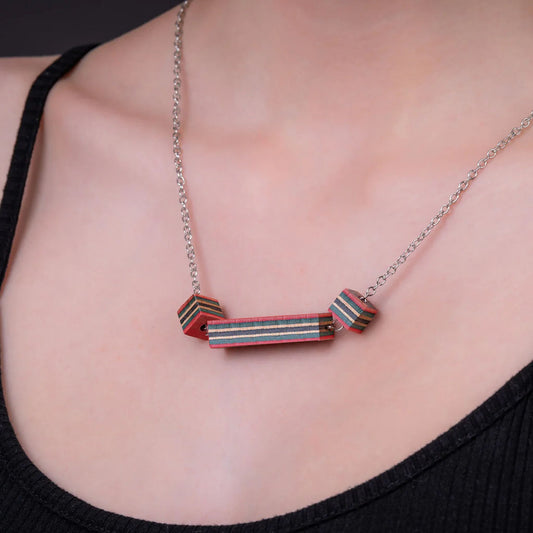 Skateboard Necklace - Blocks