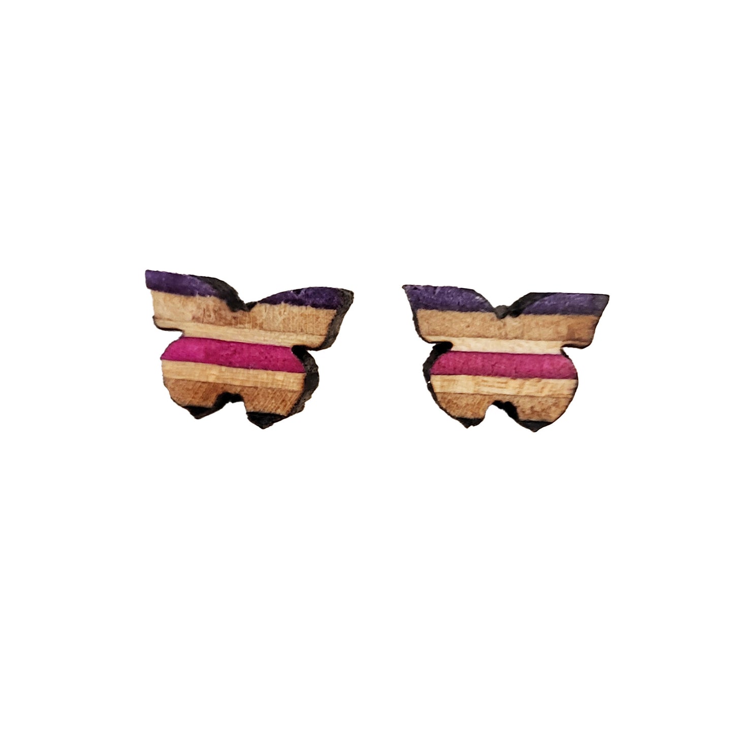 Skateboard Stud Earrings - Butterfly