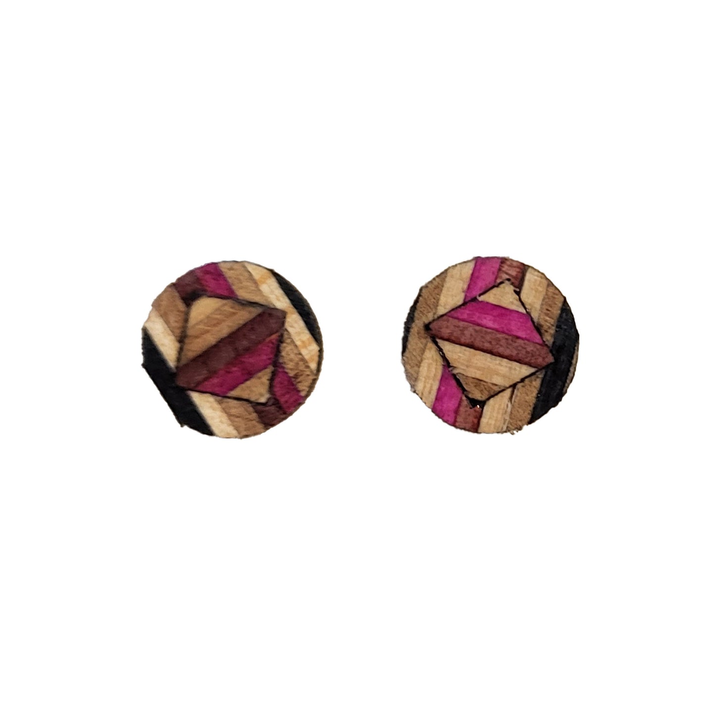 Skateboard Stud Earrings - Round