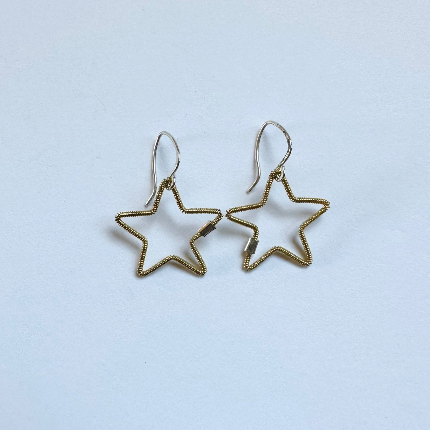 Guitar String Star Earrings