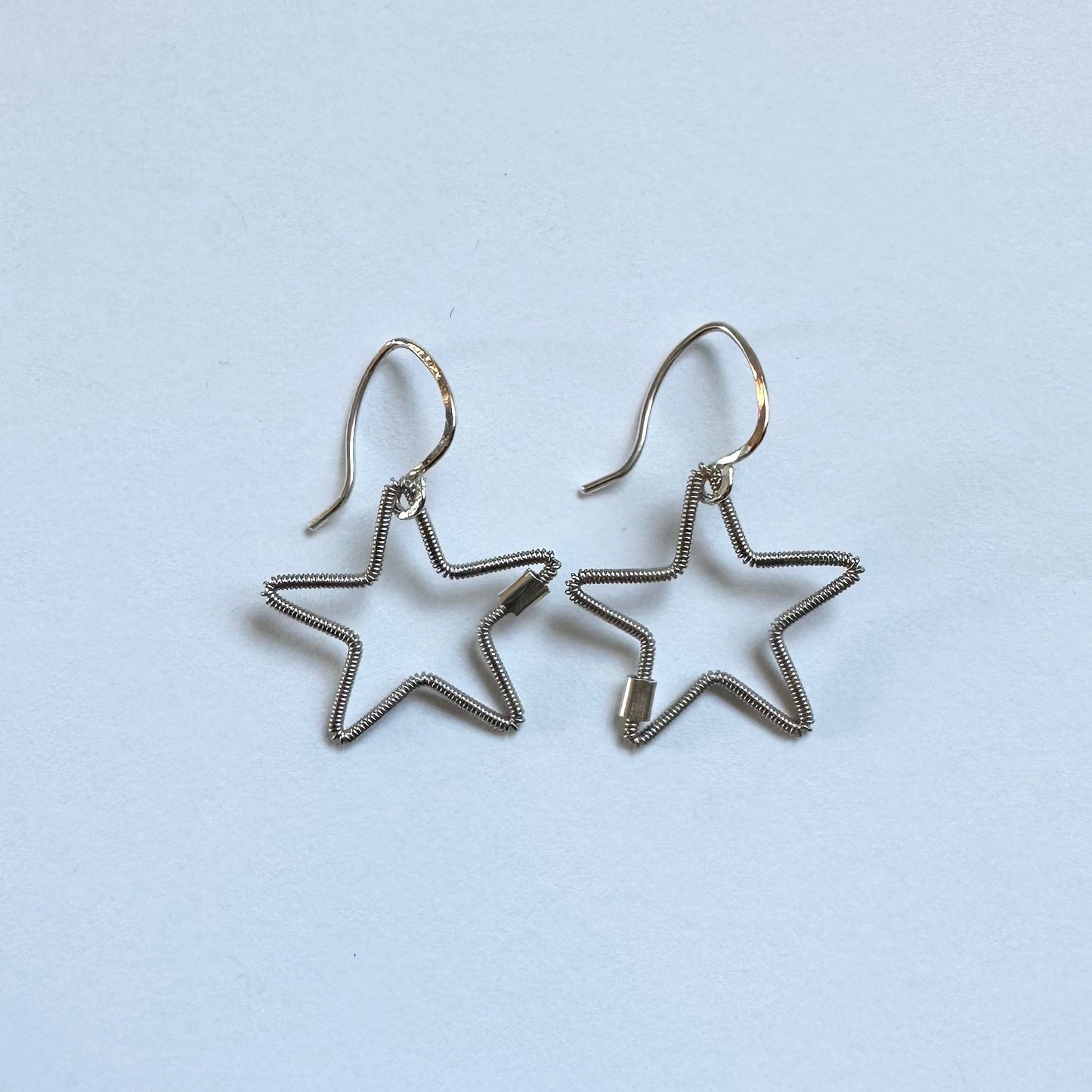 Guitar String Star Earrings