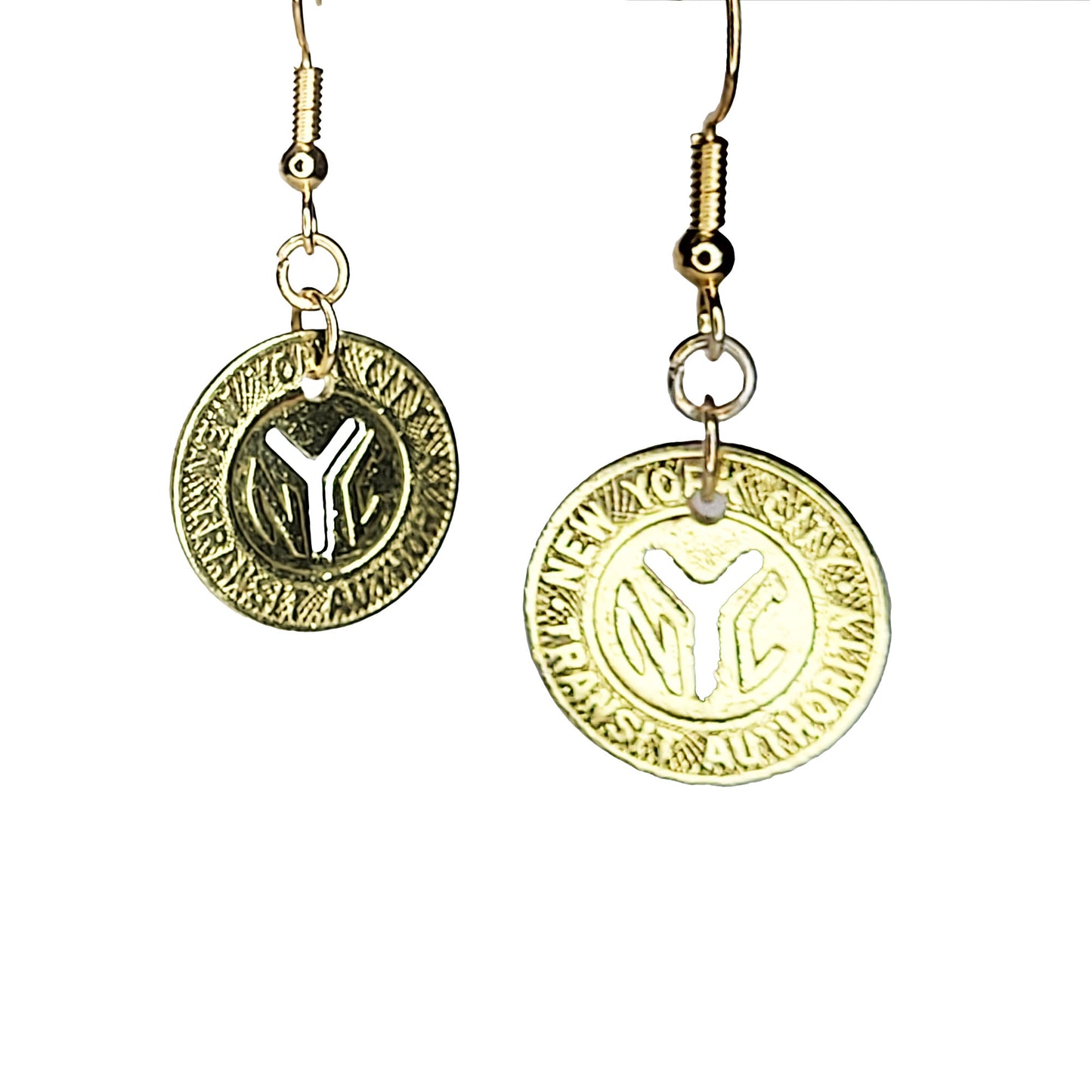 New York Subway Token Earrings