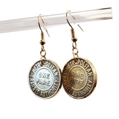 Boston Subway Token Earrings