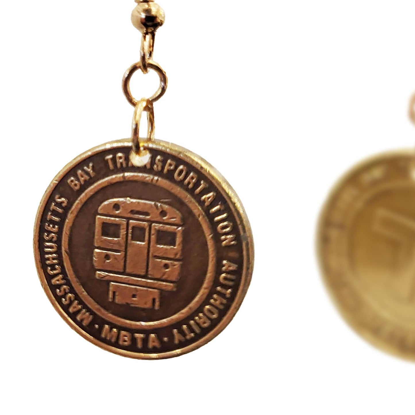 Boston Subway Token Earrings