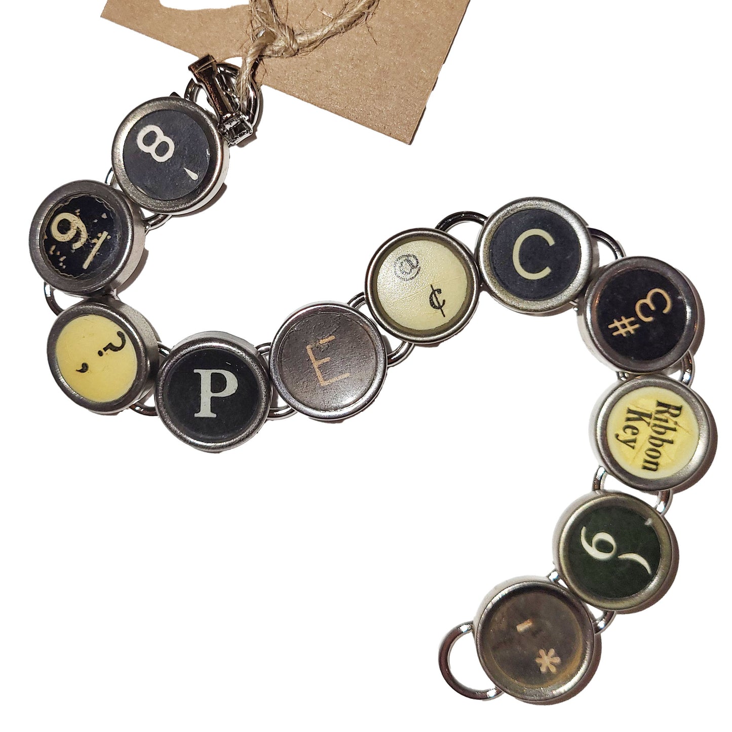 Typewriter Key Bracelet - Messages